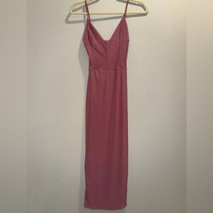 PrettyLittleThing Strapless Mauve Dress